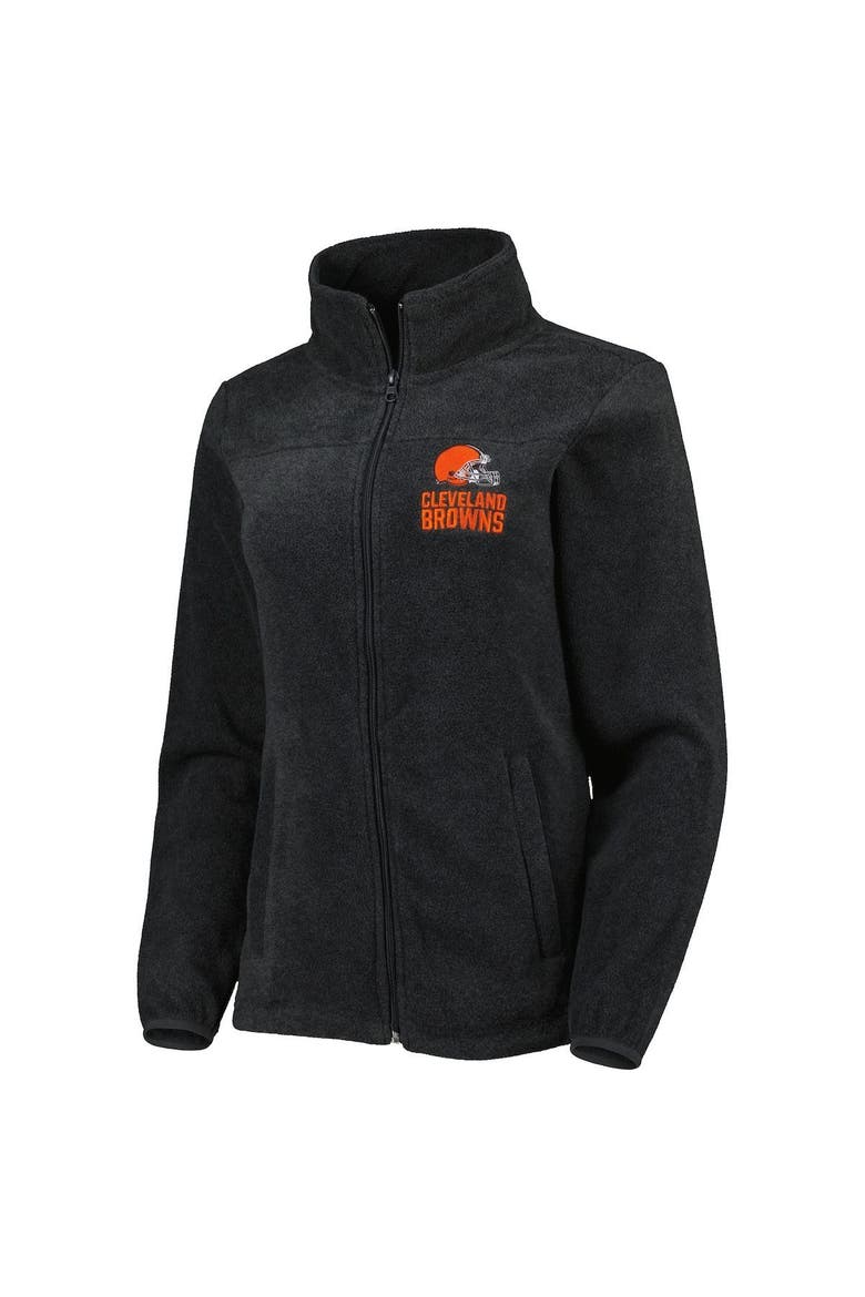 Women's Dunbrooke Charcoal Cleveland Browns Hayden Polar Full-Zip Jacket, Alternate, color, Charcoal