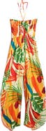 Desigual Tropical Print Halter Cover-Up Jumpsuit