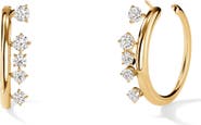 HEARTS ON FIRE Barre Small Floating Hoop Earrings