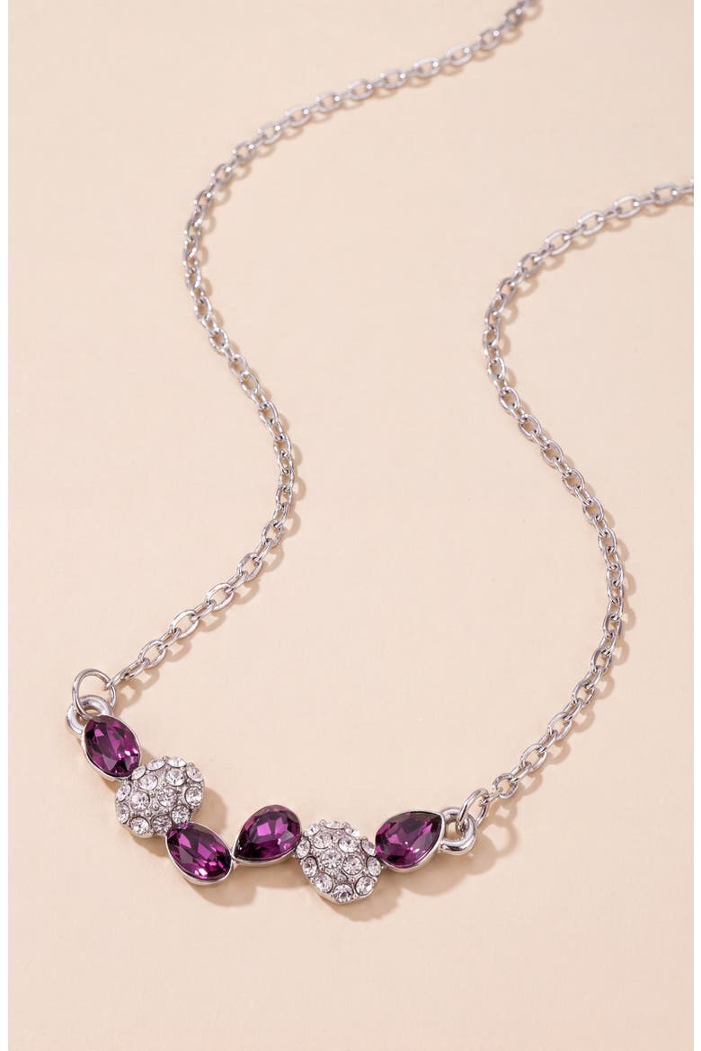Crystal Drop Pendant Necklace, Alternate, color, Amethyst