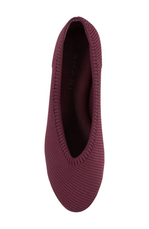 Tahari Martinique Flat In Burgundy