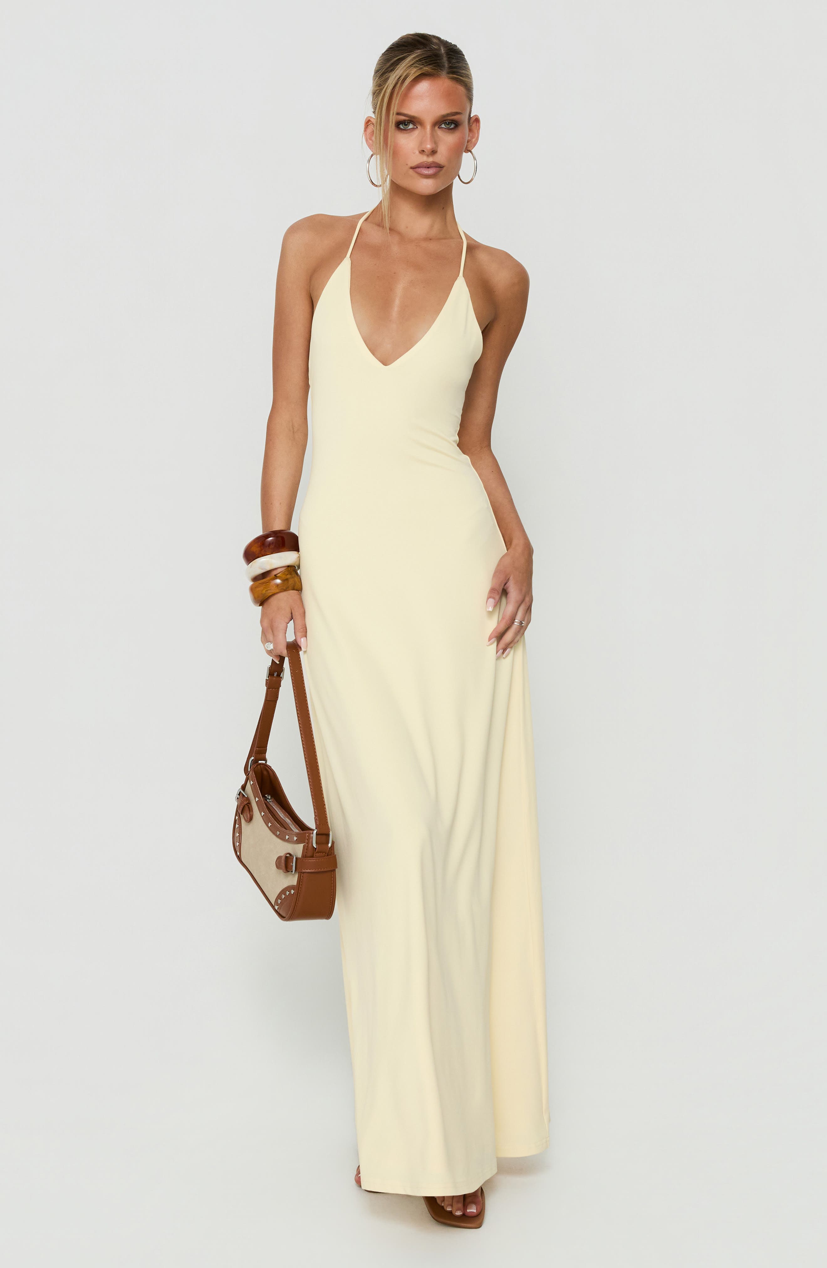 Princess Polly Palmas Halter Maxi Dress (Women) | Nordstrom