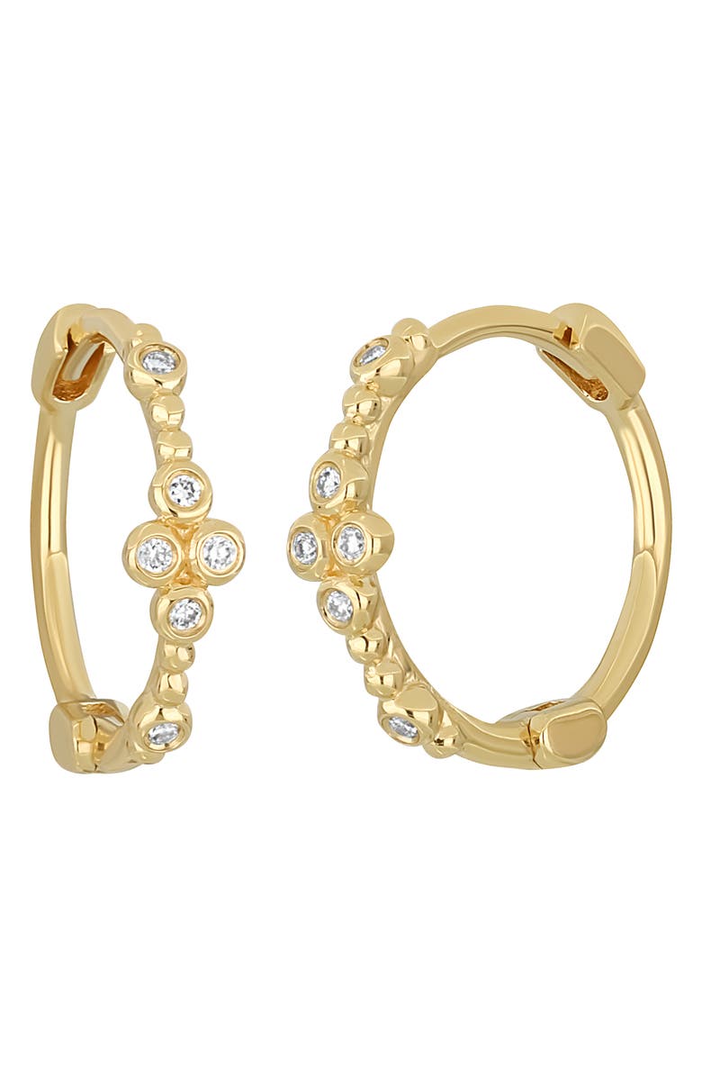 Bony Levy Monaco Diamond Hoop Earrings, Main, color, 18K Yellow Gold