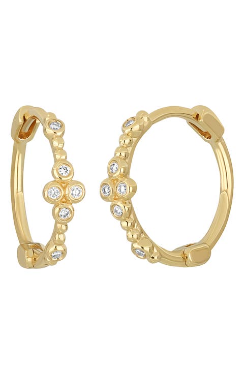 Monaco Diamond Hoop Earrings