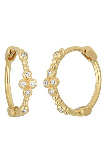 Bony Levy Monaco Diamond Hoop Earrings In Gold