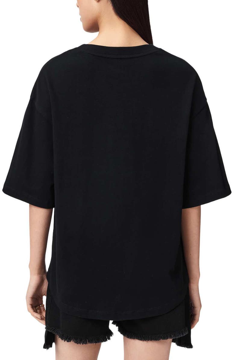 AllSaints Stacks Amelie T-Shirt, Alternate, color, Black