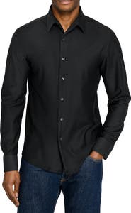 Brooklyn Brigade Solid Mapleton Luxe Cross Dyed Long Sleeve Shirt