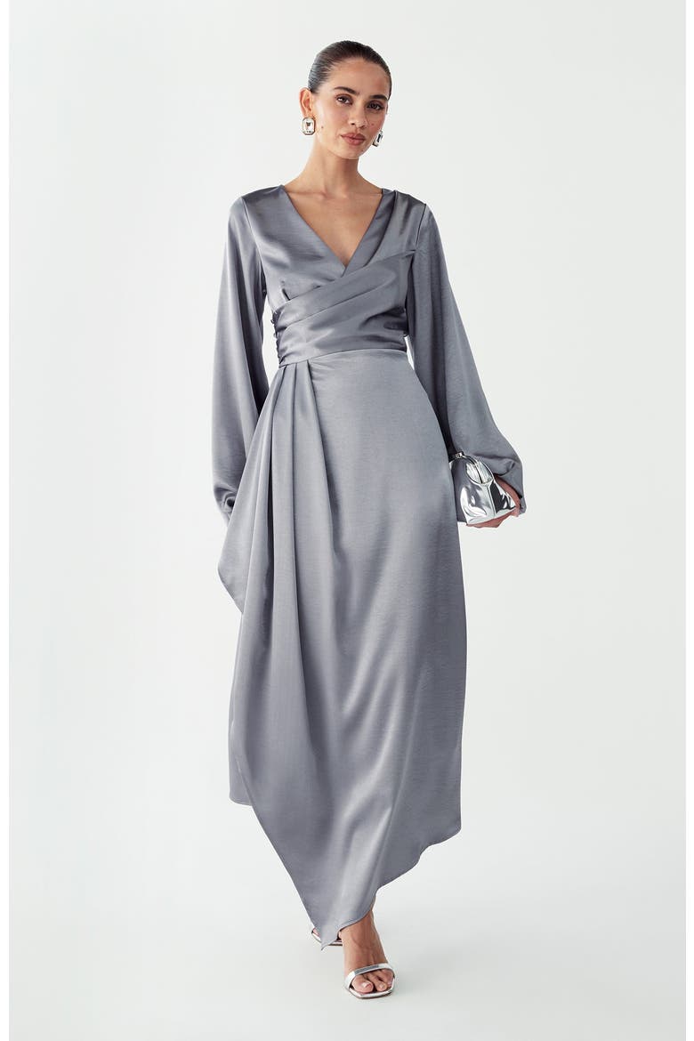 Philipa Midi Dress, Alternate, color, Slate Blue