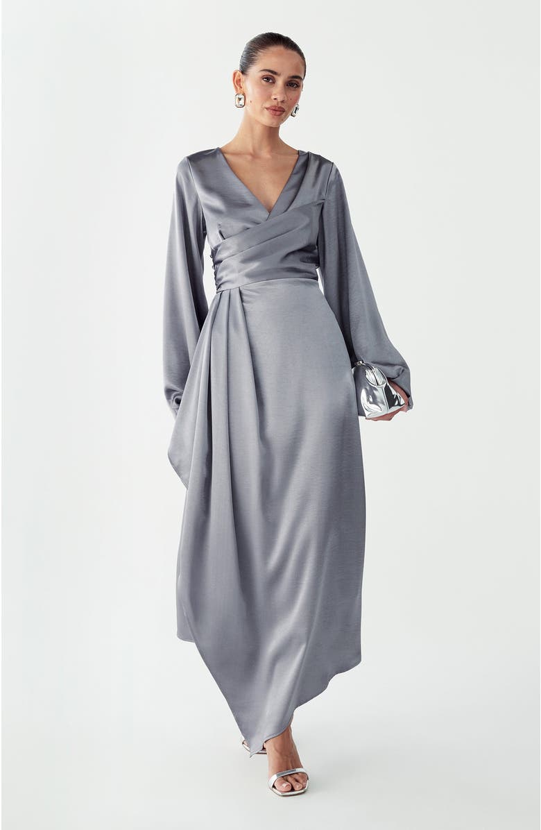 WILLA Philipa Midi Dress, Alternate, color, Slate Blue