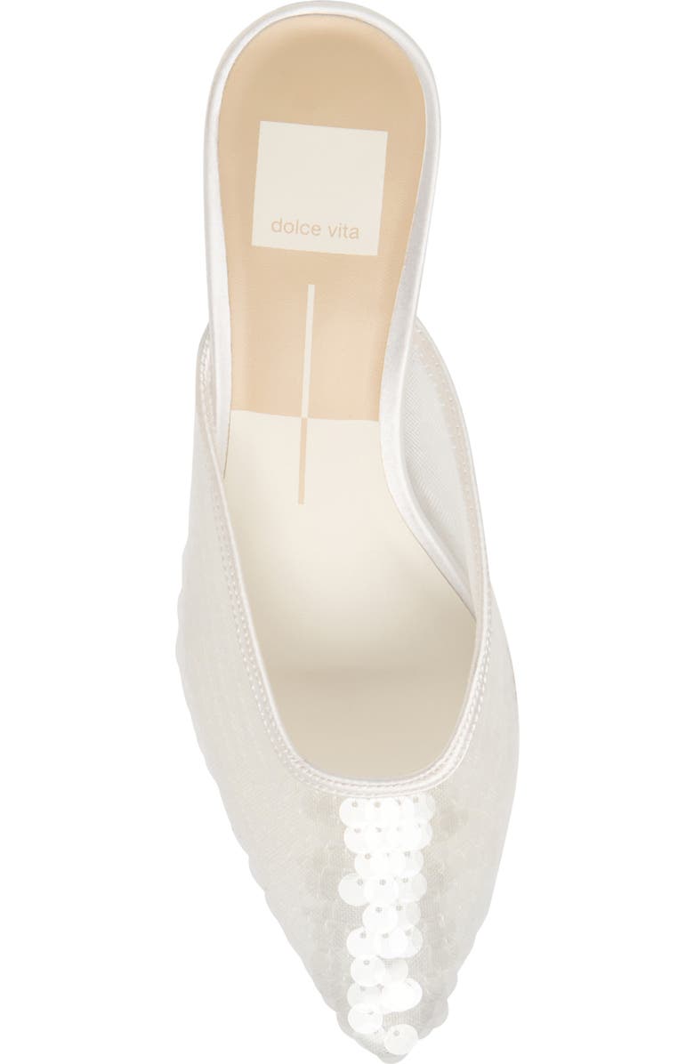 Dolce Vita Cleo Shimmer Kitten Heel Mule, Alternate, color, Ivory Sequin