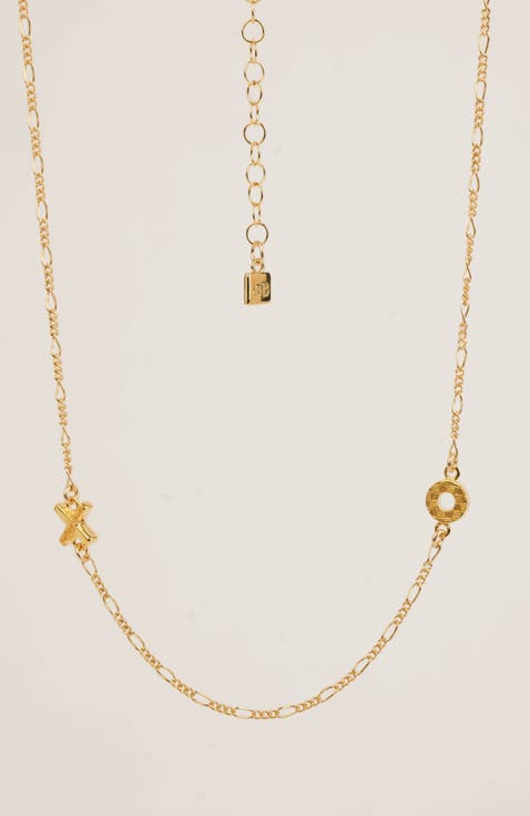 XO Woven Double Charm Necklace