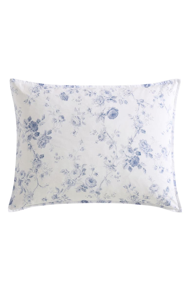 Laura Ashley Belinda Cotton Comforter Set, Alternate, color, Chambray Blue