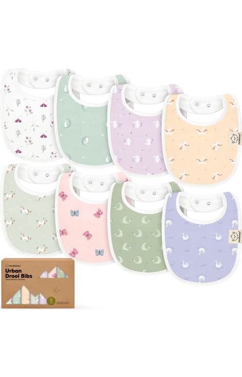 8-Pack Baby Drool Bibs