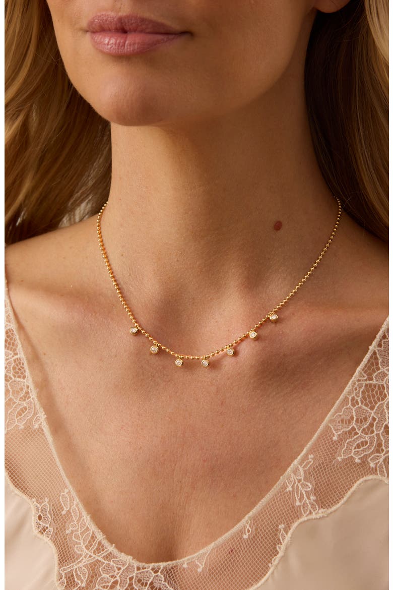 18K Gold Diamond Necklace, Alternate, color, 18K YELLOW GOLD