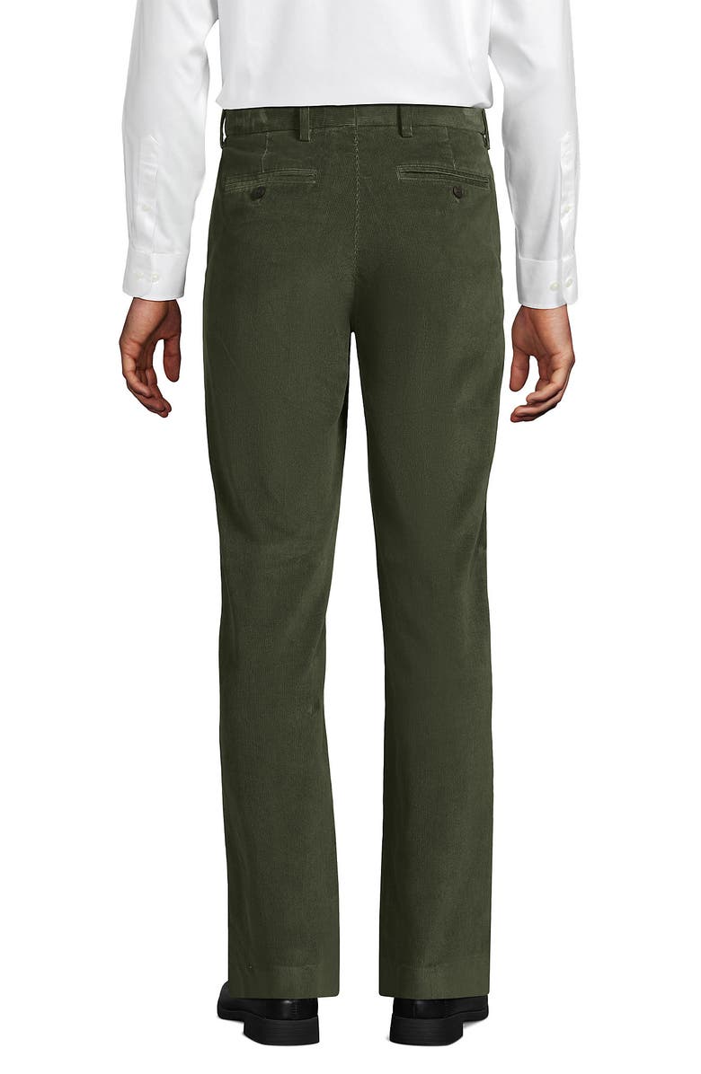 Lands' End Comfort Waist Stretch Fine Wale Corduroy Dress Pants, Alternate, color, Forest Moss