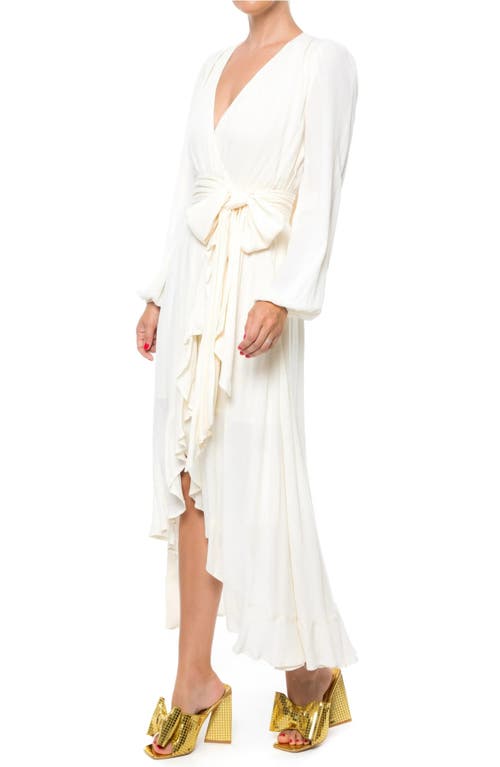 Meghan La Meadow Long Sleeve Midi Dress In Ivory