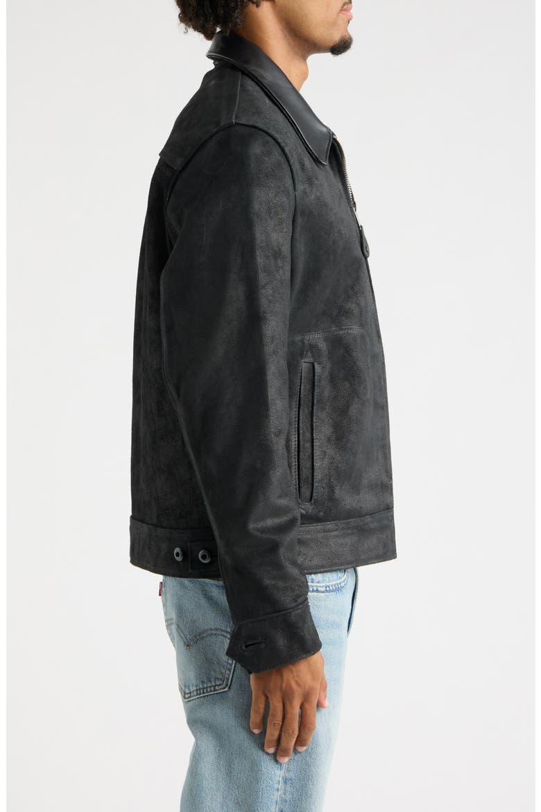 Leather Jacket, Alternate, color, BLACK