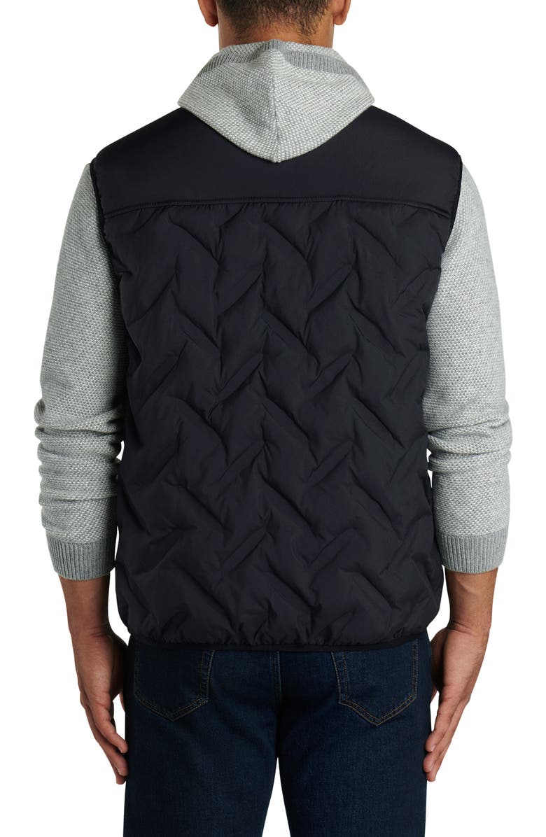 Bugatchi Chevron Quilted Puffer Vest, Alternate, color,