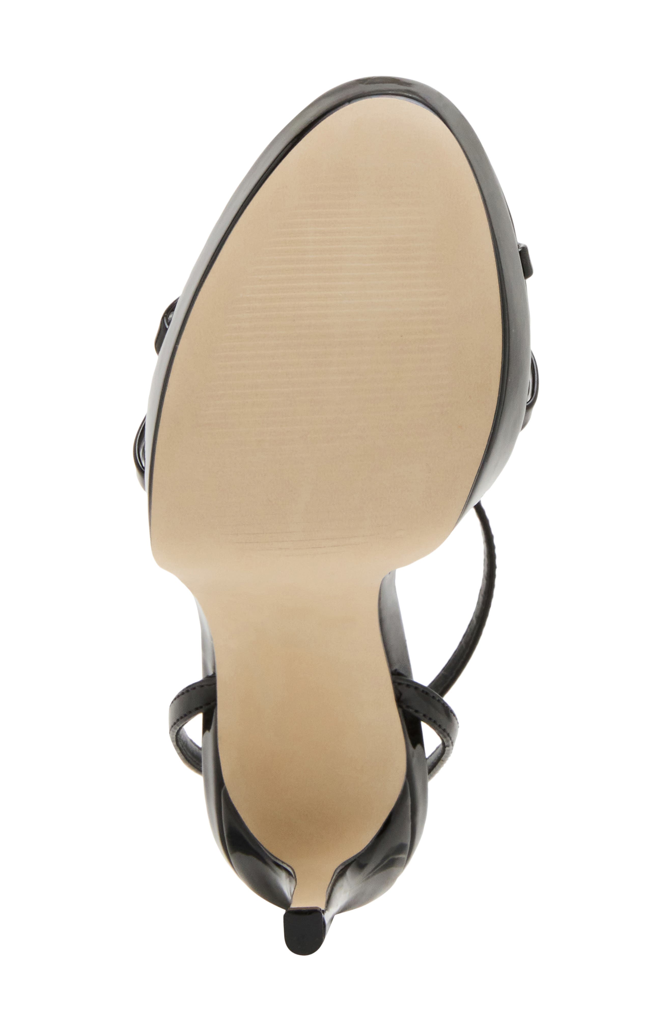 Steve Madden Juni Ankle Strap Platform Stiletto Sandal, Alternate, color, Black Patent