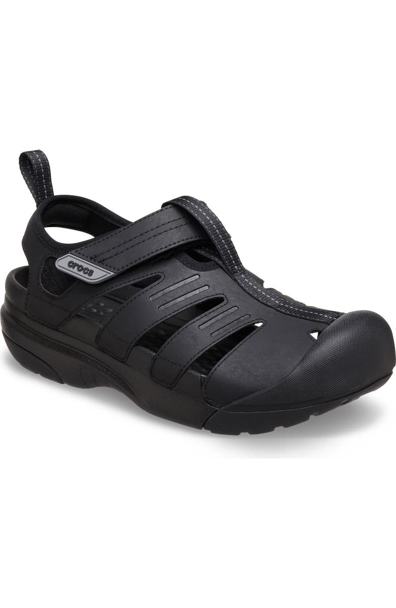 CROCS Yukon Fisherman Sandal, Main, color, Black