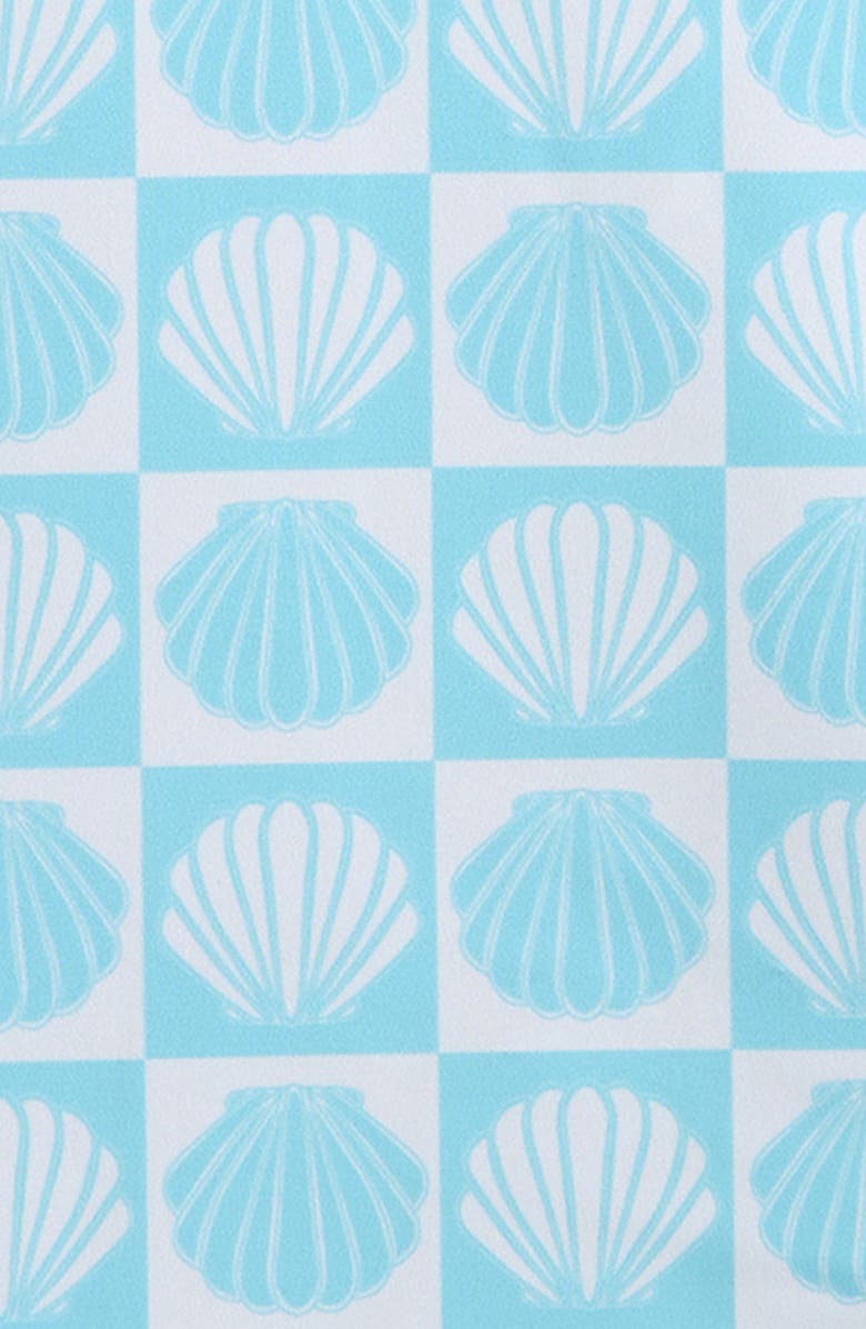 Boardies Kids' Ilfracombe Ruffle One-Piece Swimsuit, Alternate, color, Blue/ Cream