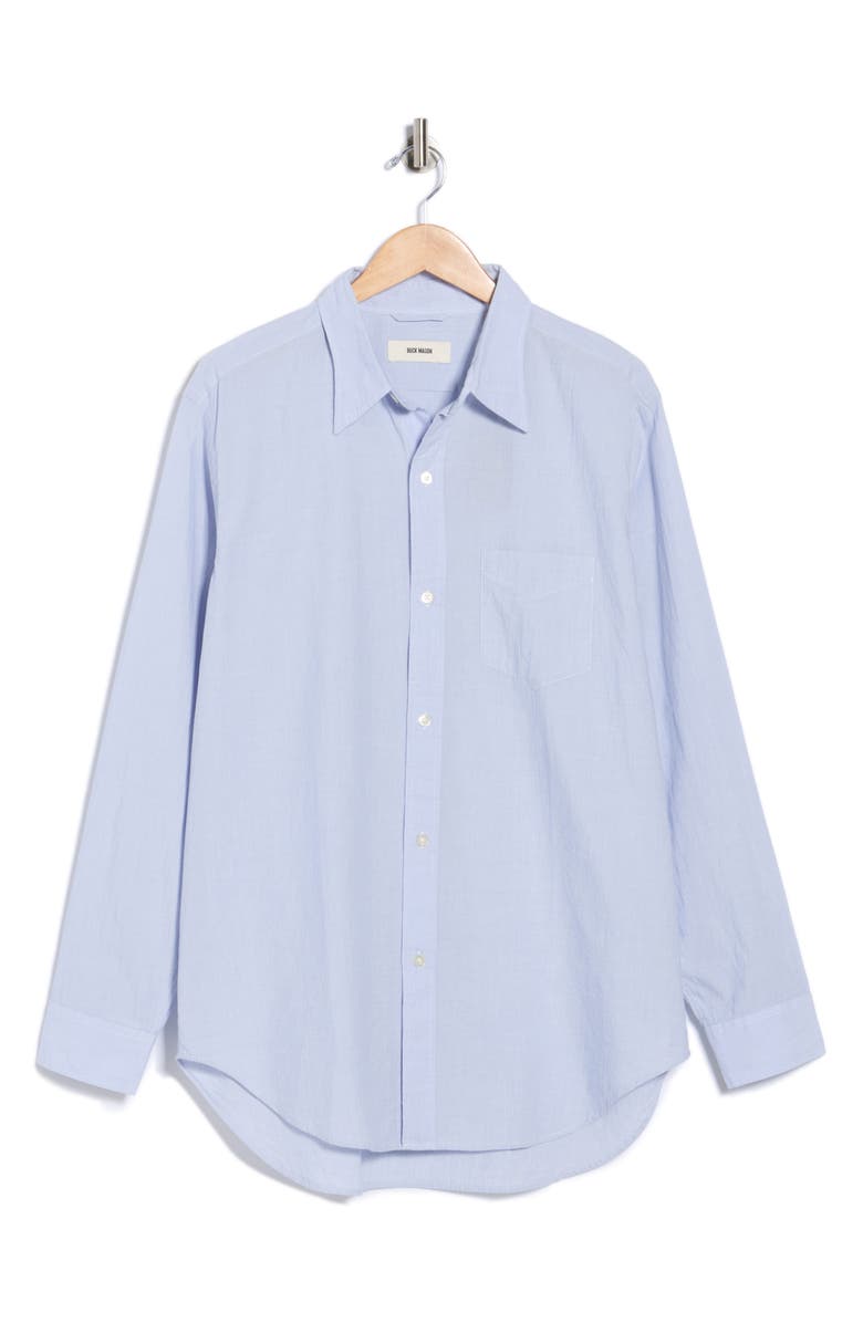 BUCK MASON Wornwell Cotton Button-Up Shirt, Main, color, Azure End On End
