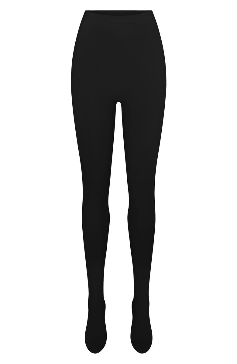 Naked Wardrobe Closed Toe Leggings, Alternate, color, Black