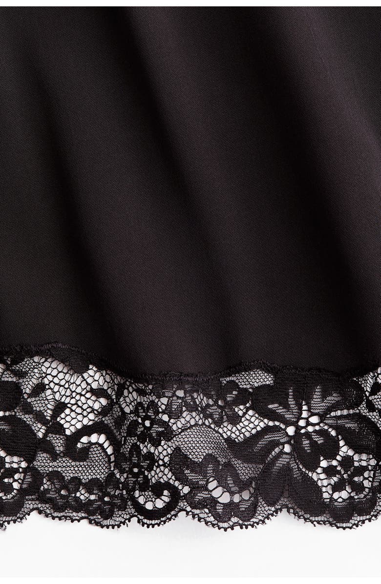 H&M Mama Lace-trimmed Strappy Top, Alternate, color, Black