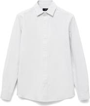 MANGO Stripe Cotton Button-Up Oxford Shirt