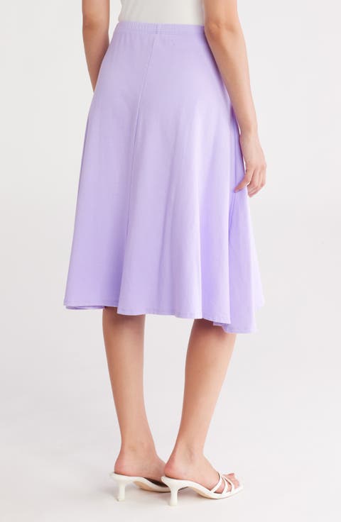ワンピース THE ATTICO Women Mid Skirts 247WCA362 J045698 Purple Reversible colorblocked midi dress in purple - The Attico