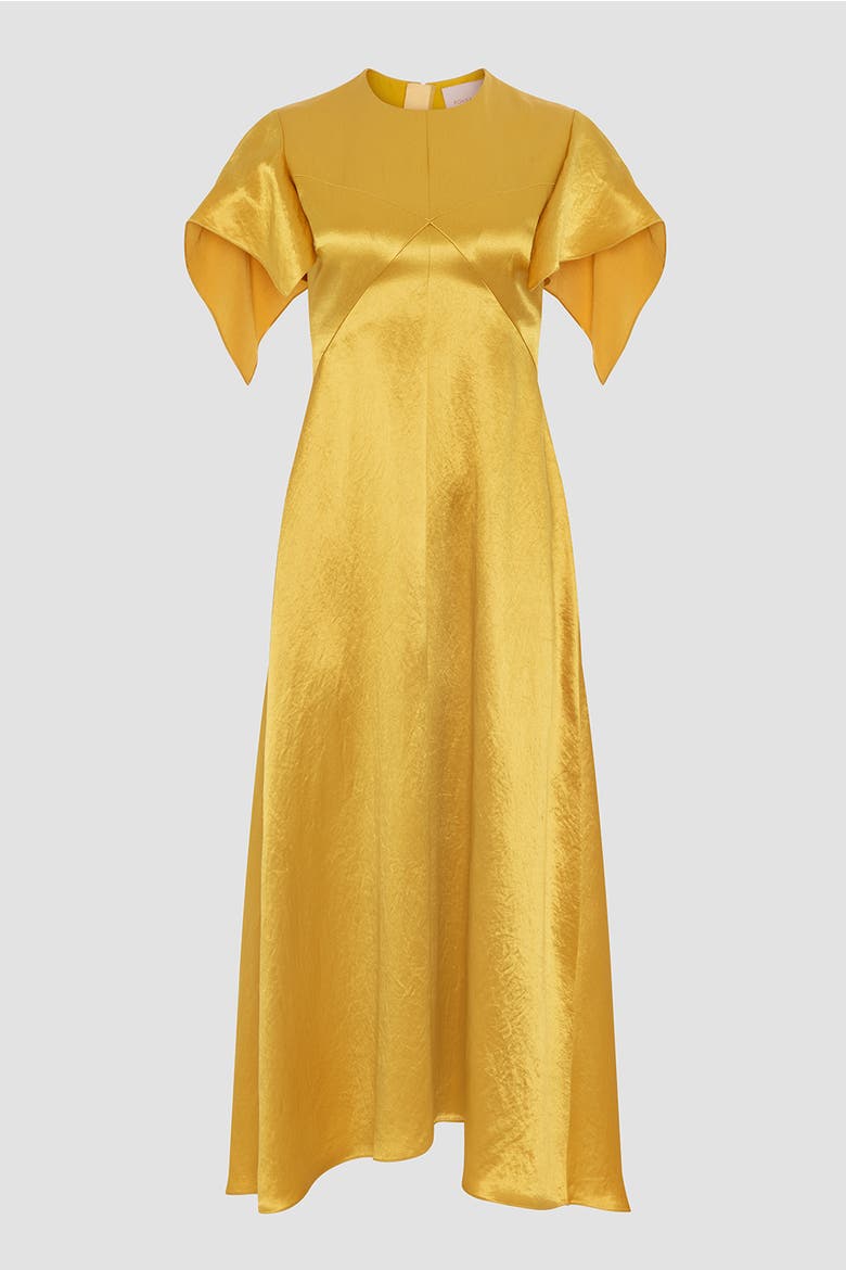 Sola Textured Satin Maxi Dress, Alternate, color, Maravilla