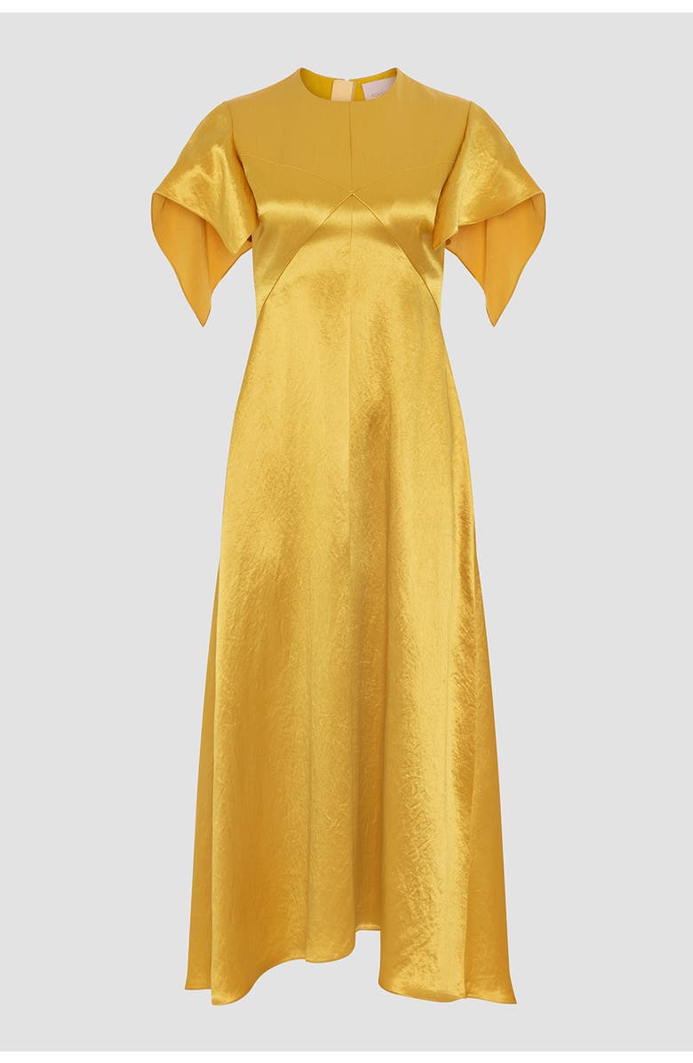 Roksanda Sola Textured Satin Maxi Dress, Alternate, color, Maravilla