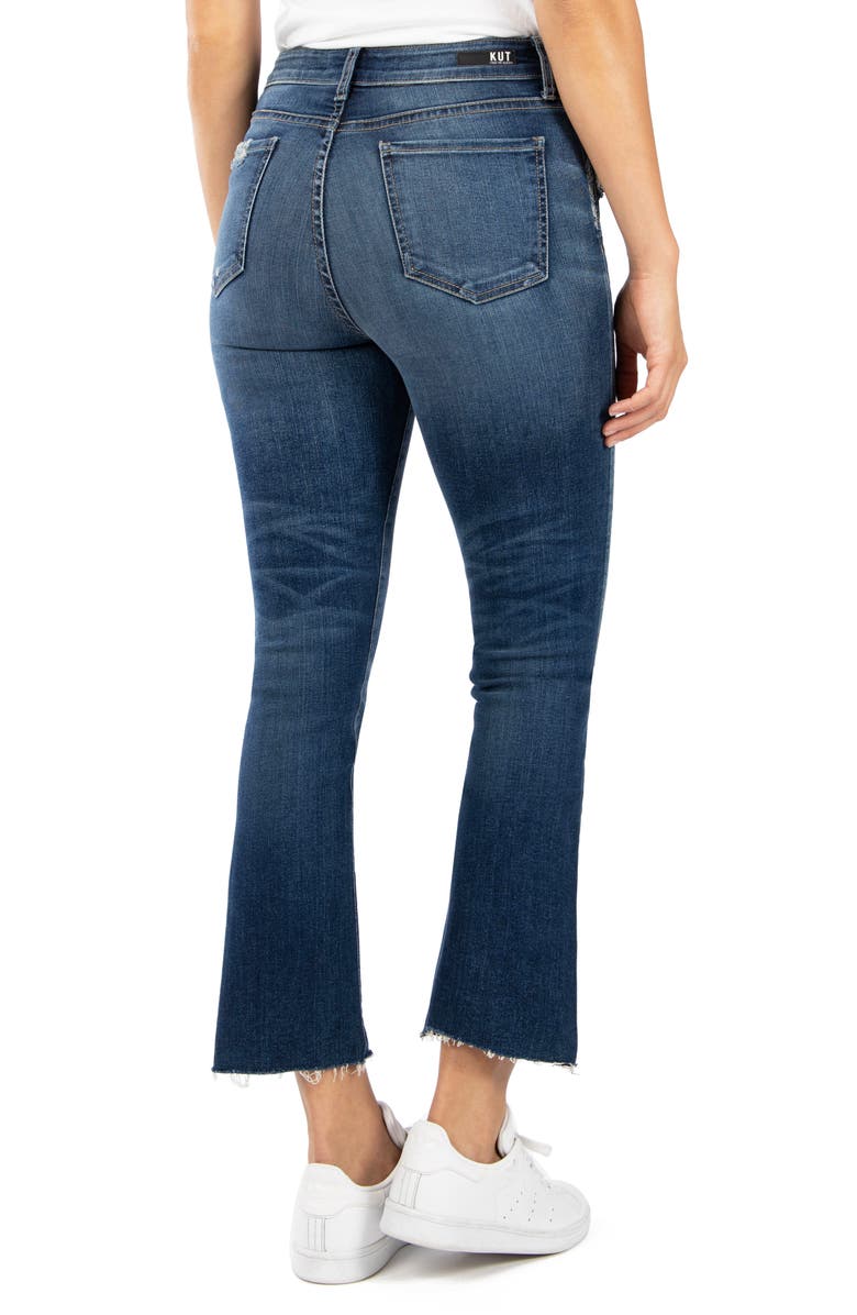 KUT from the Kloth Kelsey Raw Hem Ankle Flare Jeans, Alternate, color, 