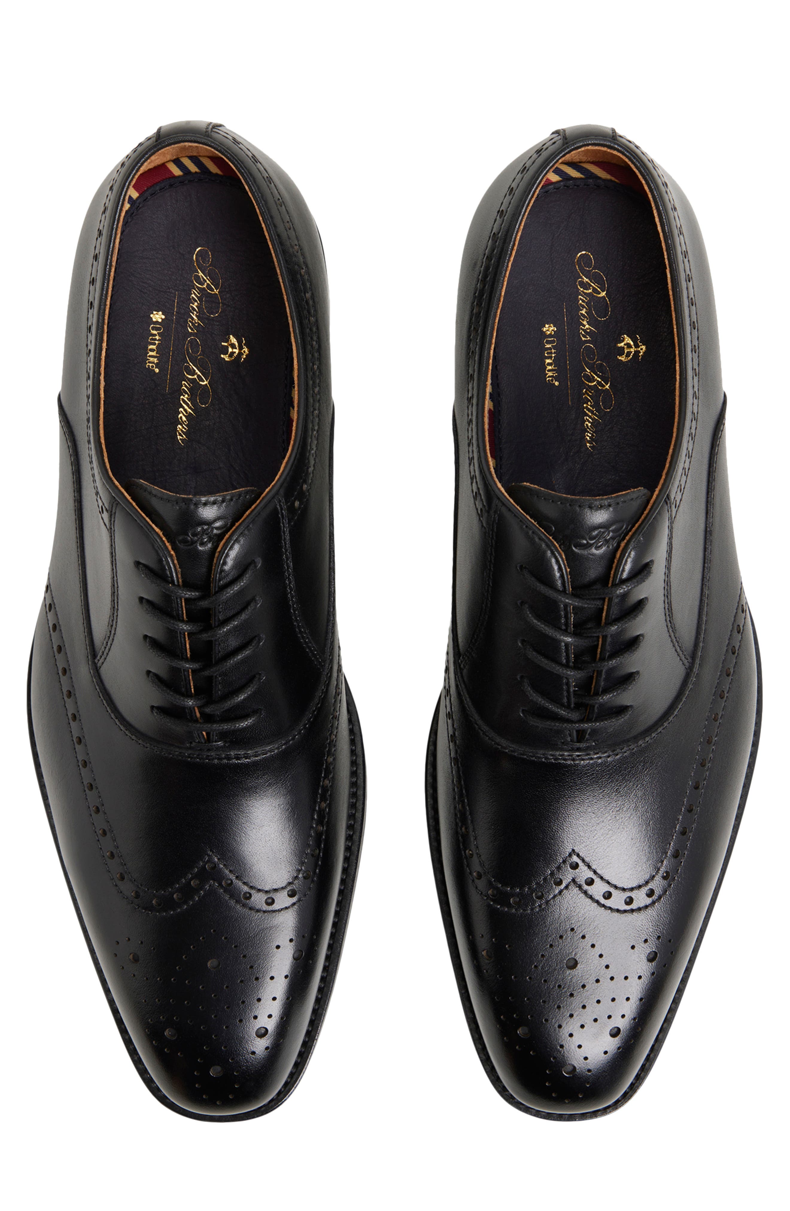 Brooks Brothers Macarthur Wingtip Oxford, Alternate, color, Black