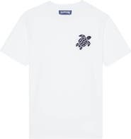 Vilebrequin Men Organic Cotton T-shirt Big Turtle Embroidery