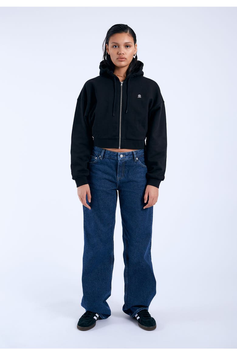 Ethel Zip Hoodie, Alternate, color, Black