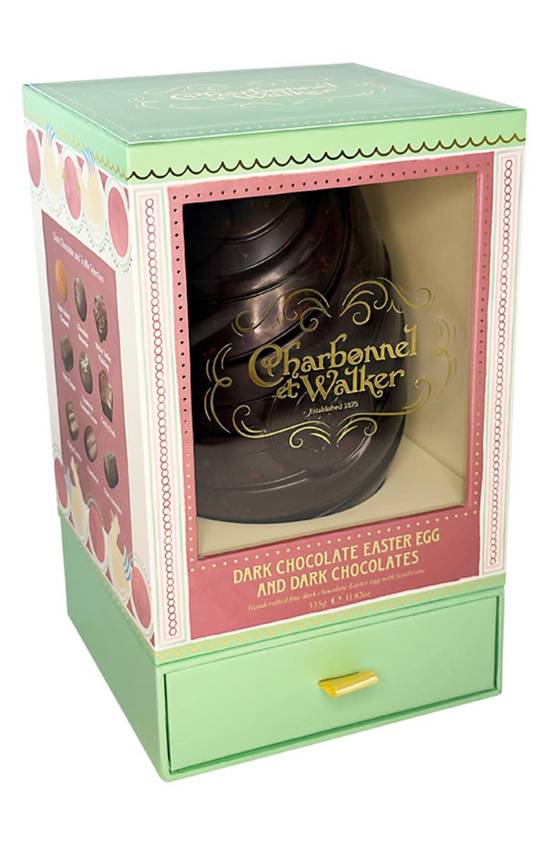 Charbonnel et Walker Dark Chocolate Egg & Dark Chocolate Truffle Collection, Main, color, 