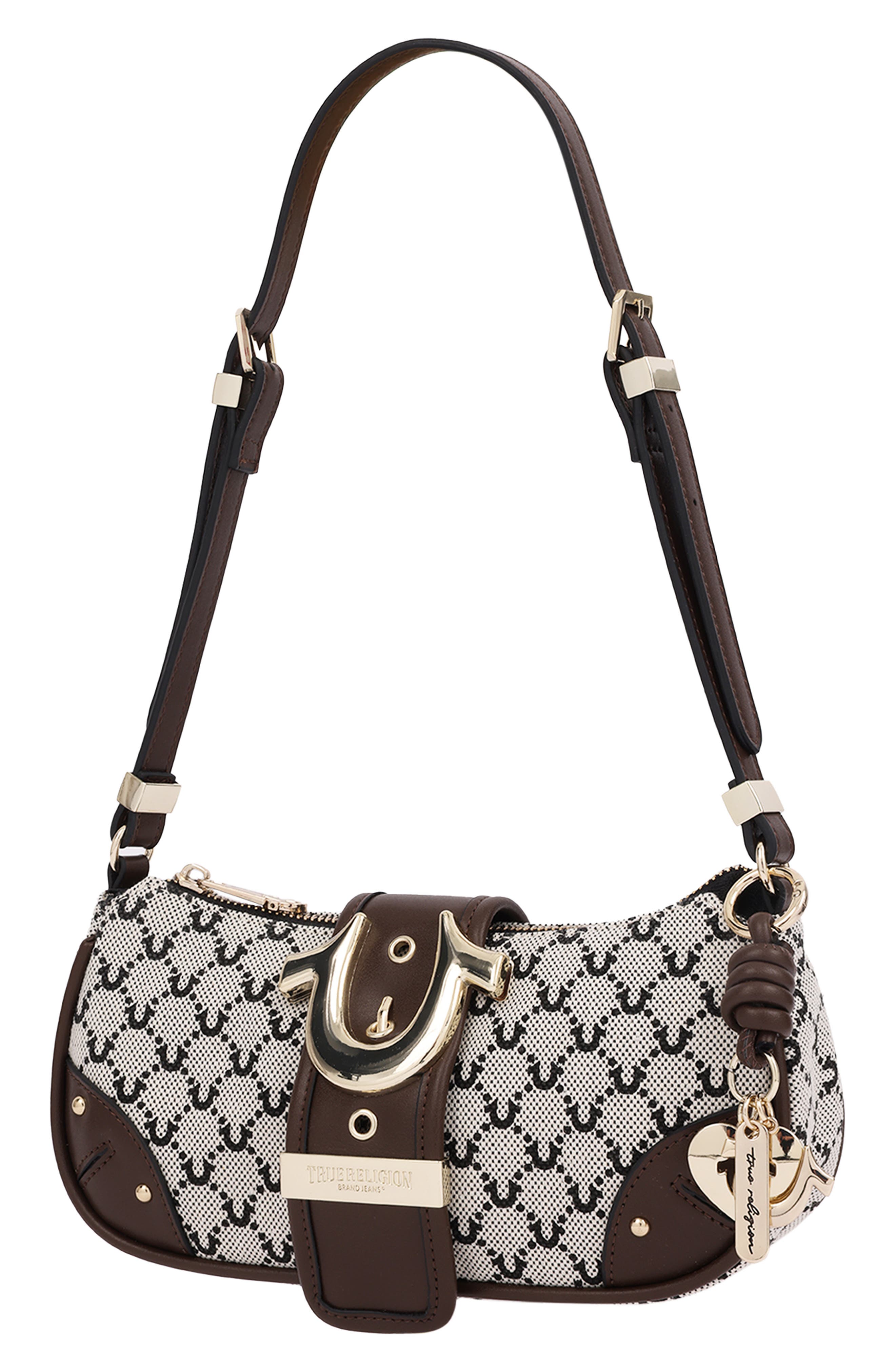 Signature Horseshoe Zip Top Bag, Alternate, color, CHOCOLATE