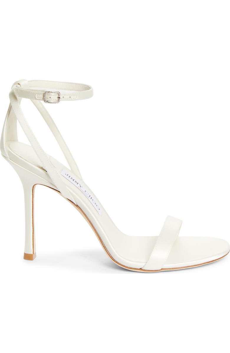 Jimmy Choo Moza Ankle Strap Bridal Sandal, Alternate, color, Ivory
