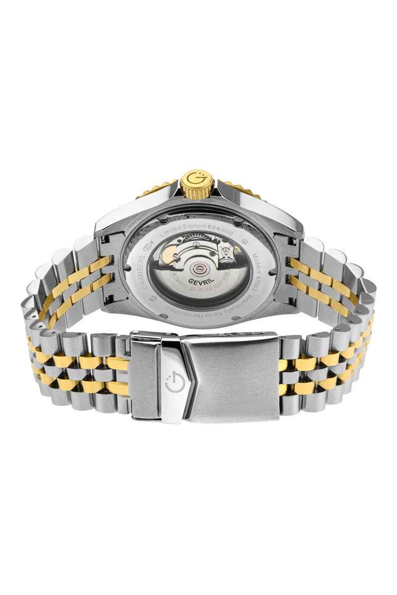 Chamber Two-Toned Bracelet Watch, 43mm, Alternate, color, TWO TONE SS/ G