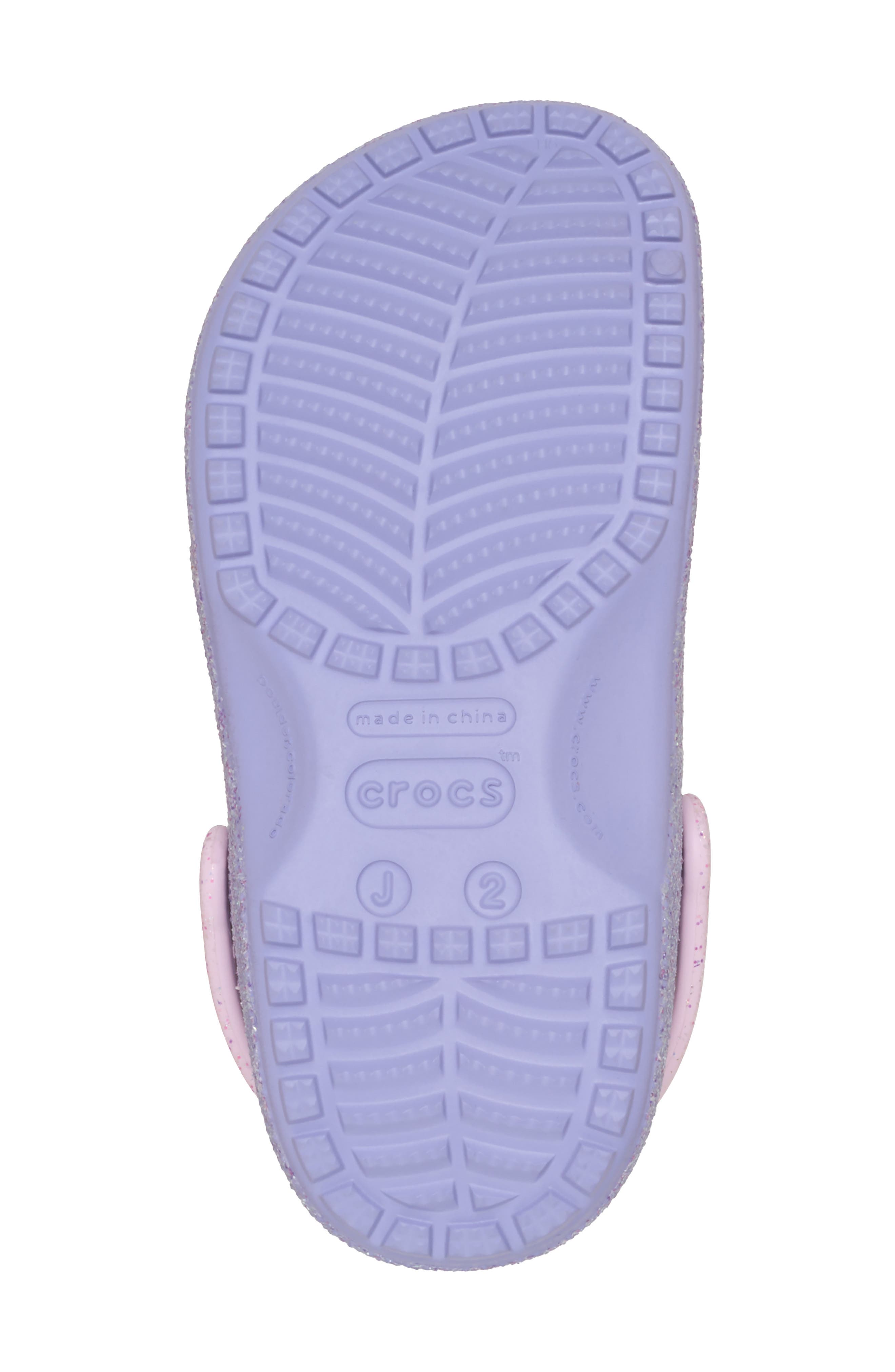 Kids' Classic Glitter Clog, Alternate, color, MYSTIC PURPLE