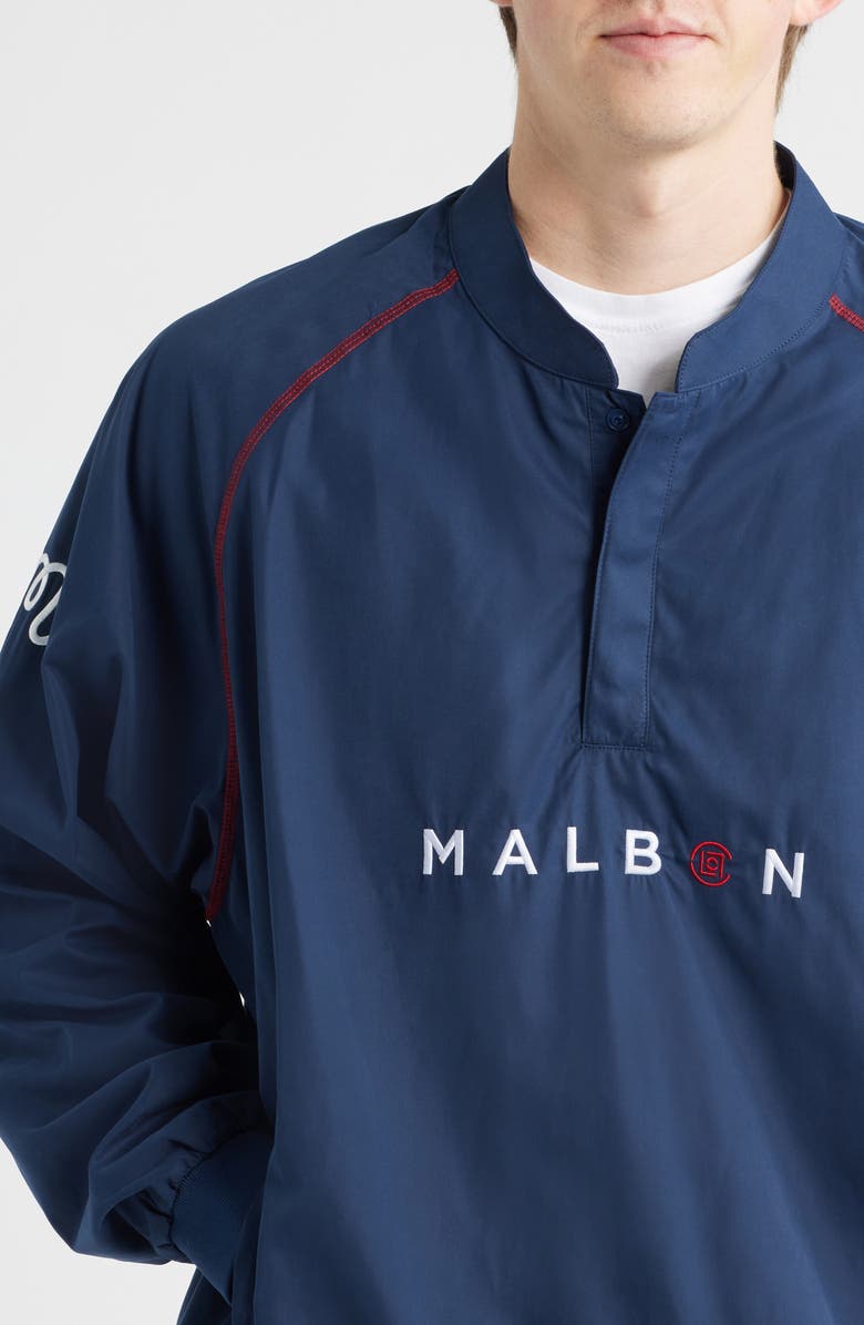 Malbon Golf Clot Wind Shirt, Alternate, color, Navy