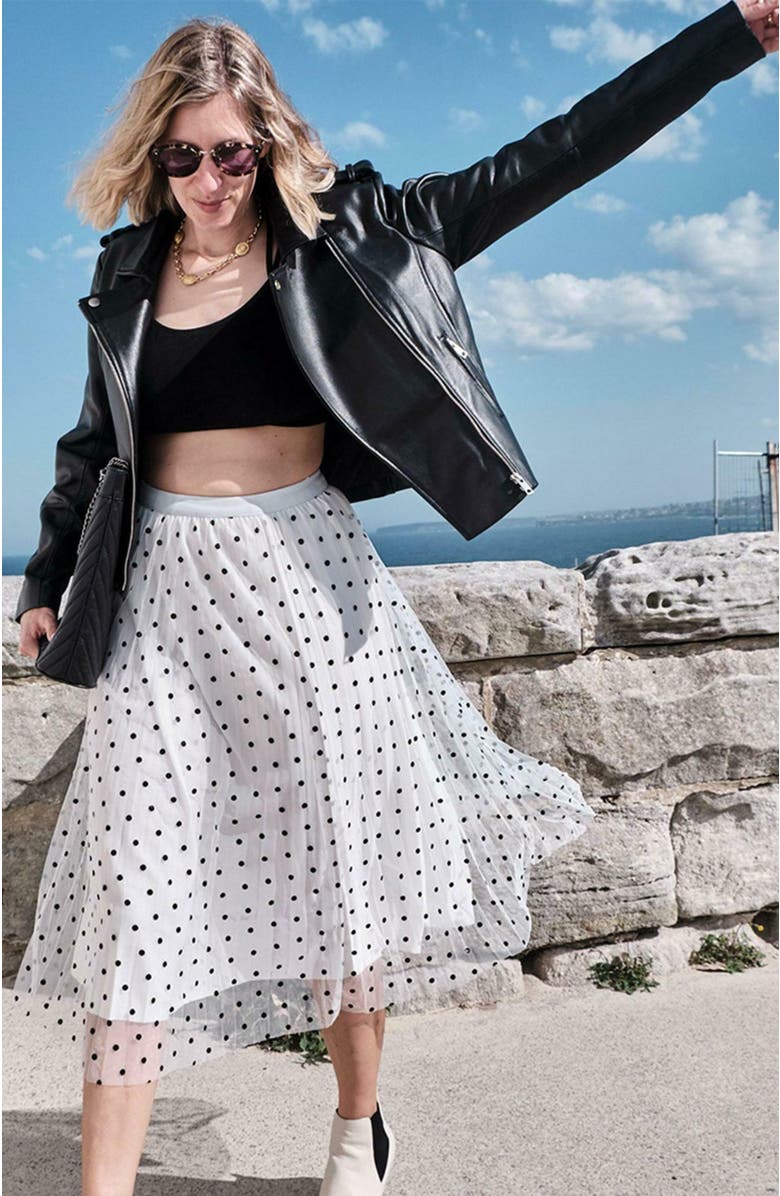 Belle & Bloom Mixed Feeling Reversible Skirt, Alternate, color, White