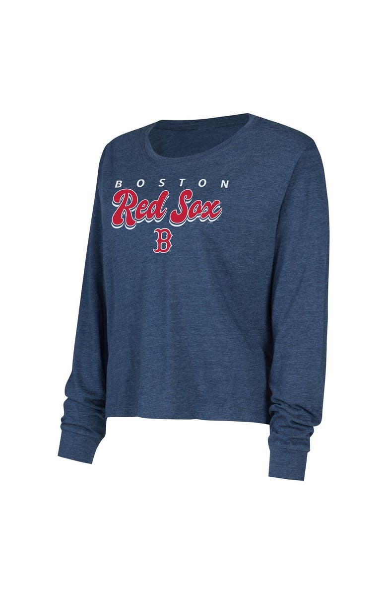 CONCEPTS SPORT Women's Concepts Sport  Navy Boston Red Sox Meter Knit Long Sleeve T-Shirt & Shorts Set, Alternate, color, 