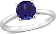 DELMAR Lab Created Sapphire Solitaire Ring