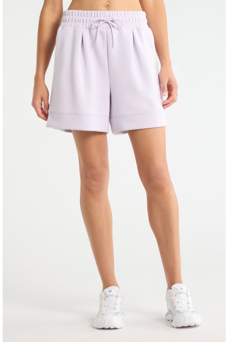 Soft Luxe High Waist Knit Shorts, Main, color, PURPLE HUSH