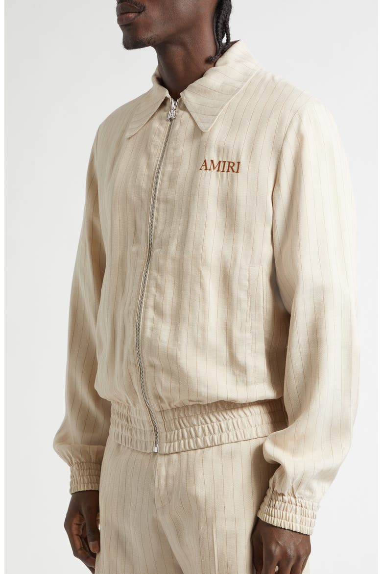 Stripe Blouson Jacket, Alternate, color, ALABASTER ARCHIVED