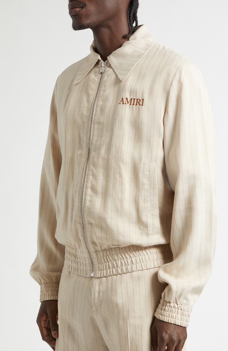 AMIRI Stripe Blouson Jacket, Alternate, color, Alabaster Archived