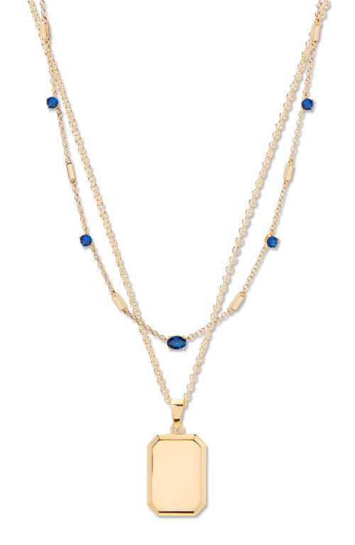 Brook & York Willow Birthstone Layering Necklace In Gold September