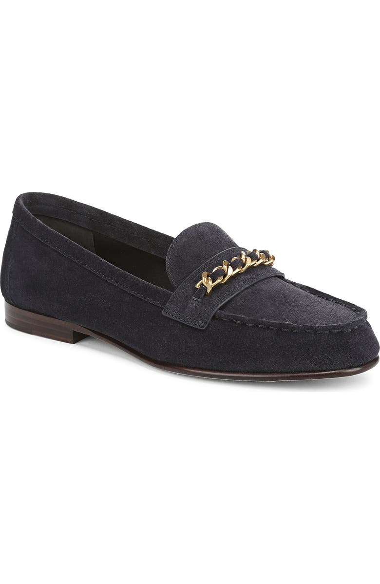 Veronica Beard Penny Chain Loafer, Main, color, Navy